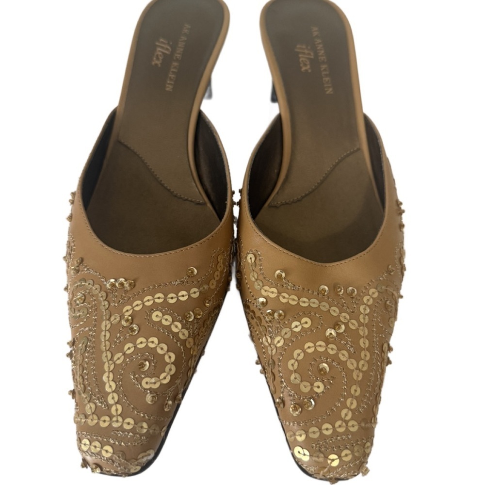 Ann Klein iflex Sequin Embellished Mules. Size 7